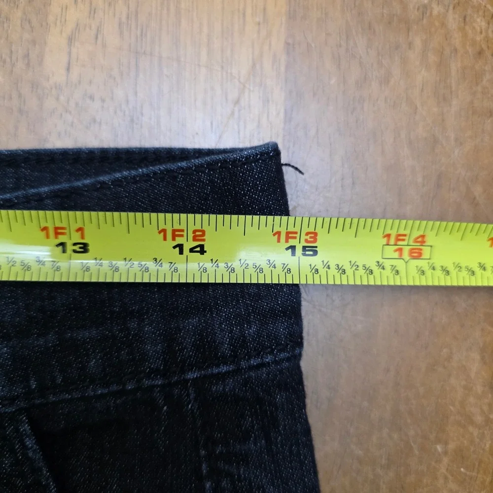 Nine West Jeans Trouser Women 6 Dark Wash Sailor Gold Button Slim Nautical